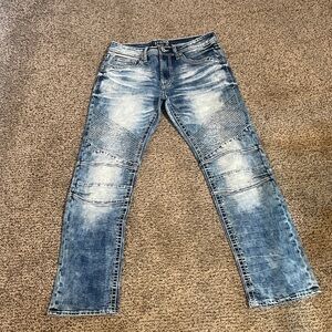 SALVAGE Distressed Blue Slim Jeans 32R